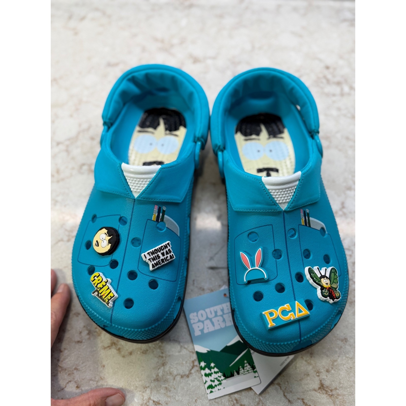 South Park Crocs Classic Clog Randy Marsh Teal Blue Mens 13, Women's 11